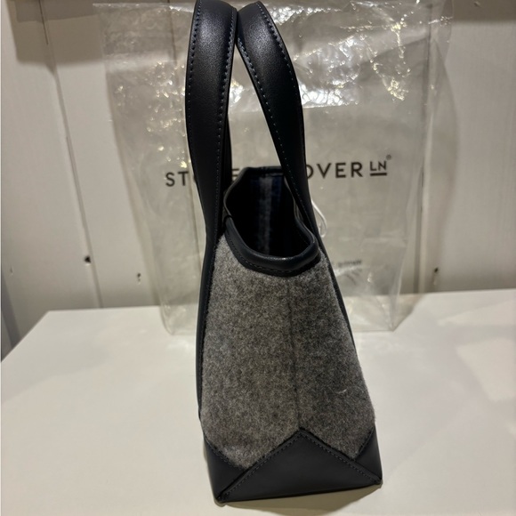 Stoney Clover Lane Gray Felt Mini Tote with Black Trim- Firm price - Picture 6 of 8